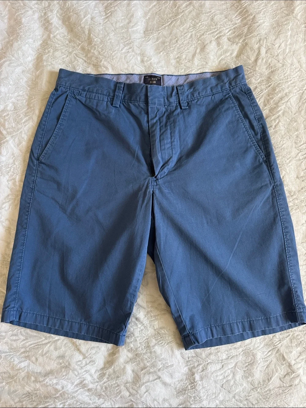 J. Crew Men’s Flat Front Chino Shorts - Navy Blue
